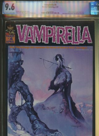 Vampirella 4 Cgc 9.  6 | Warren 1970 | Jeffery Jones & Vaughn Bode Cover.