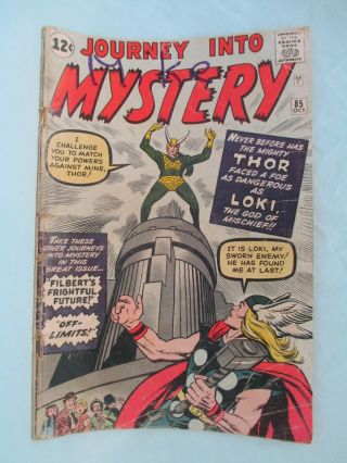 Journey Into Mystery 85 Thor 1st Loki Avengers 1962 Marvel Comic