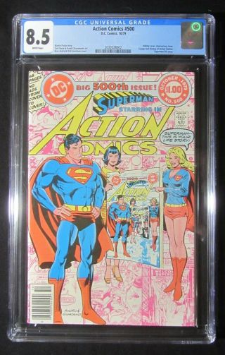 Action Comics 500 Cgc 8.  5.  Infinity Cover.  Action Comics & Superman Life Story