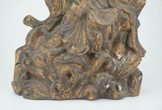 LARGE Antique Chinese Bronze Carving Figurine Statue Immortal Guanyin Buddha 4