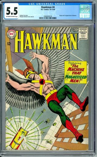 Hawkman 4 Cgc 5.  5 (ow - W) Origin & 1st Appearance Of Zatanna