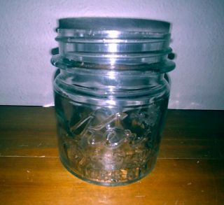 Aug 31,  1951 - Kerr - 1/2 - Pint,  Self Sealing Mason Canning Jar,  No Lid,  Santa Ana,  Ca