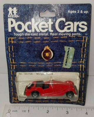 Vintage 1977 1/57 Tomy Pocket Cars Morgan Plus 8 No.  140 - F26