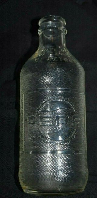 Antique Rare Pepsi Cola Disposable Glass Bottle,