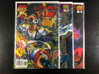 Earthworm Jim 1 2 3 Marvel 95 - 96 Slott De La Rosa Crain A1