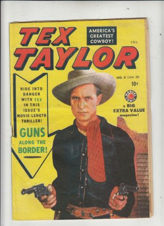 Tex Taylor 9 (marvel 1950) Canadian Edition G/vg