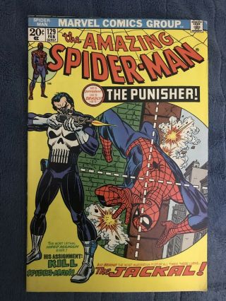 The Spider - Man 129 1st Appearance Punisher Key Comic Very