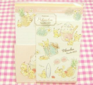 Kamio Japan / Pokemon Pikachu Resort Letter Set / No.  025 Tropical