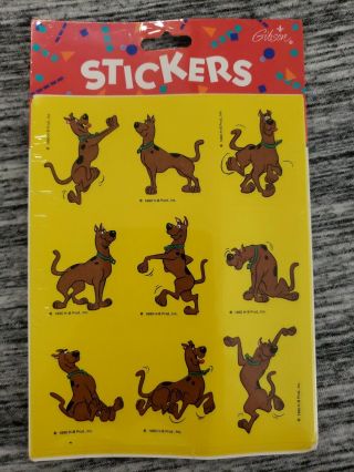 Vintage 1990s Cartoon Network Scooby - Doo Stickers - Package