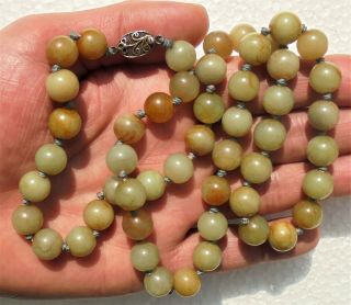 Cina (china) : Old Chinese Jade Beads Necklace