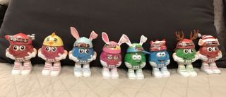 8 Plastic Holiday Christmas Easter Valentine M&m Candy Holders