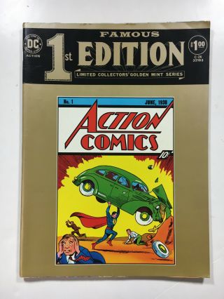 Famous 1st Edition (c - 26) Action Comics 1 Golden Series Dc Comics F,