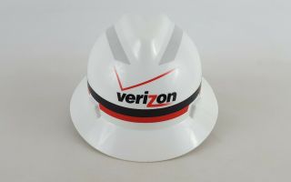 Verizon Safari Full Brim Telephone Lineman Hard Hat Helmet Ratchet Adjust 2