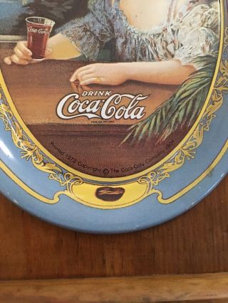 Vintage Wooden COCA COLA Key Cabinet W/ 1973 Coca Cola Tip Tray Inlaid 3