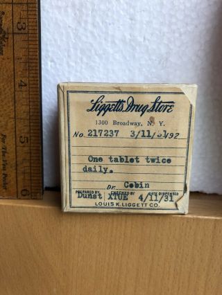 1930s Liggett’s Drug Store Medicine Box Broadway York City