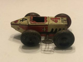 Vintage Tin Race Car Automobile By Marx Line Mar Toys