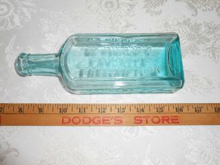 Antique Aqua Bottle Dr.  Pierce 