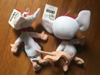 Warner Brothers Studio Store ANIMANIACS 9” Pinky And The Brain plush with tags 2