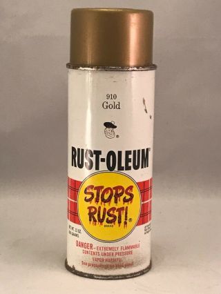 Rust - Oleum Gold 1973 Vintage Spray Paint Can Krylon