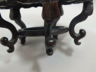 (b) A CHINESE CARVED HARDWOOD DISPLAY STAND ON 5 FEET 19thC 7