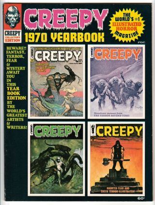 Creepy 1970 Yearbook Vf - 7.  5 Warren Pubs Frank Frazetta Cover (s)