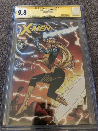 Astonishing X - Men 1 Trading Card Variant Cgc 9.  8 Ss Signed By Jim Lee Magik