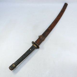 A486: Real Old Japanese Sword Mountings Koshirae For Long Military Sword Gunto