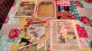 Sensation Comics No.  61 1947 Wonder Woman,  Rulah Jungle Goddess Batman Superman