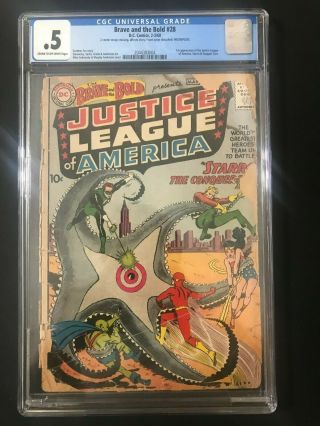 Brave And The Bold 28 Cgc.  5 Incomplete 1st Justice League (1960) Pr Dc Comics