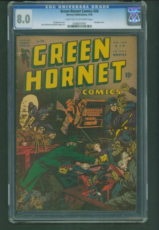 Green Hornet Comics 26 Cgc 8.  0 Vf Japanese Ghouls Wwii Bondage Torture Cover