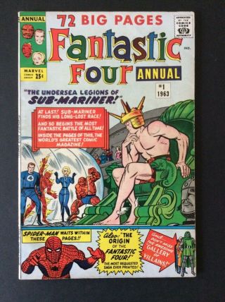 Fantastic Four Annual 1 Origin Of Sub - Mariner 1st Lady Dorma Mid Grade