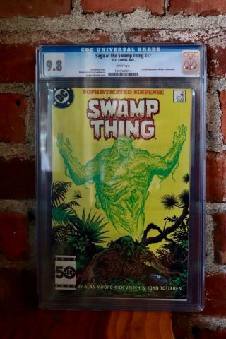 Dc Saga Of The Swamp Thing 37 First Full John Constantine Hellblazer Cgc 9.  8