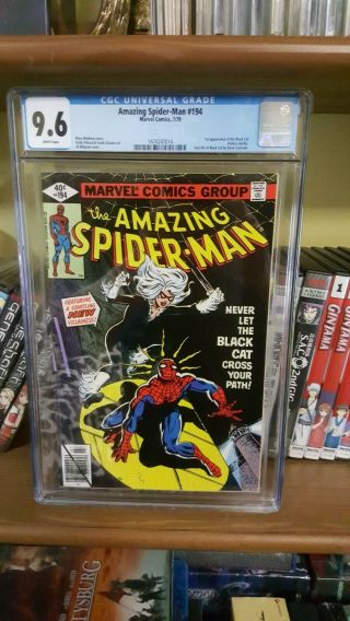 Spider - Man 194 Cgc 9.  6 1st Appearance Black Cat White Pages Bronze Key