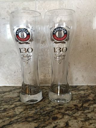 Erdinger Weissbrau " 130 Years " 0.  5l Beer Glasses
