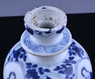17THC CHINESE KANGXI BLUE & WHITE LONG ELISA SCENIC PORCELAIN GOURD VASE HOOKAH 5