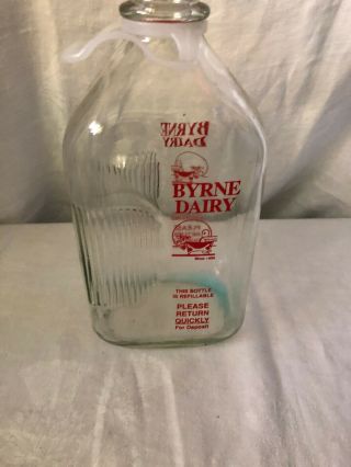 Vintage Glass Milk Jug With Lid And Handle