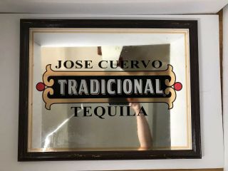 Jose Cuervo Tequila Wall Art Framed Mirror Vintage