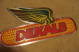 Dekalb Seed Sign Metal In Wrap Flying Corn Cob