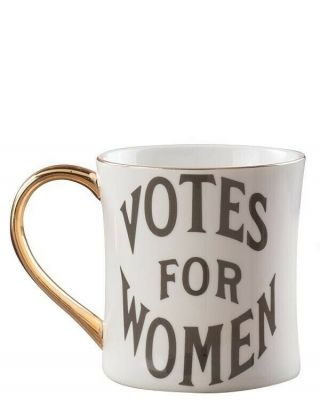 Victorian Trading Co Votes For Women Suffragette Cat Porcelain Mug