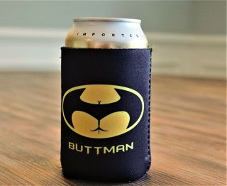 Buttman Beer Can Coozie Koozie Cold Drink Batman Parody Shirt Gag Gift Set Of 3