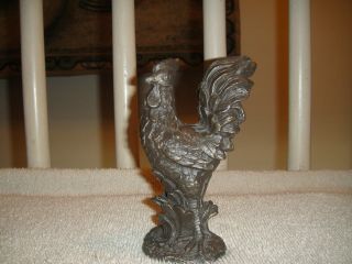 Rooster Made From A Bronze Style Metal - Heavy Rooster - Interesting Look
