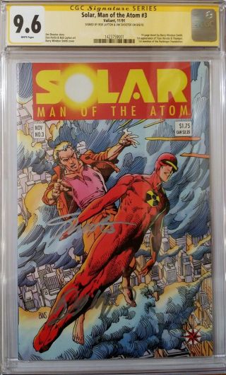 Solar: Man Of The Atom 3 Signed By Shooter And Layton Cgc Ss 9.  6 1st Harada