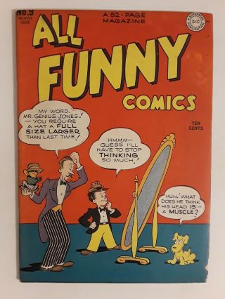 All Funny Comics 9 (vg/f 5.  0) 1945 Golden Age Cartoon Comics 52 Pages