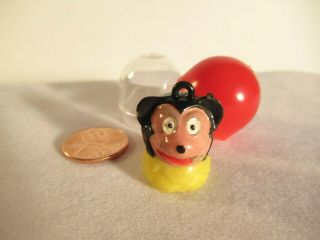 Rare Vintage 1960 Disney Mickey Mouse Pencil Topper Charm In Capsule