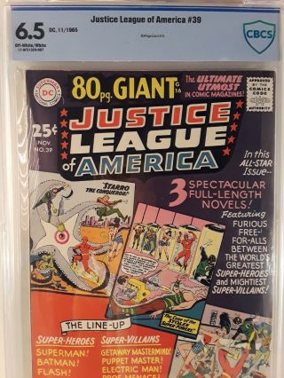 Justice League Of America 39 (cbcs 6.  5) 1965 80 Pg Giant Starro Amazo Silver