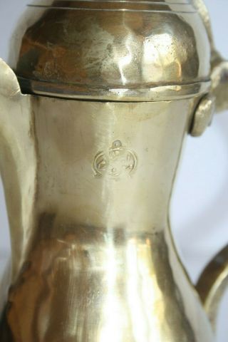 24,  5 cm Antique Dallah Brass islamic Coffee Pot 1 HALLMARK brass 2