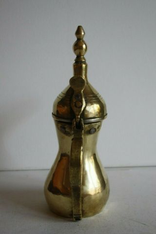 24,  5 cm Antique Dallah Brass islamic Coffee Pot 1 HALLMARK brass 4