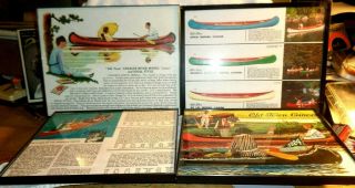 Vintage Old Town Canoe Print Ads Framed Colors