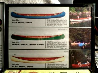 Vintage Old Town Canoe Print Ads Framed Colors 3