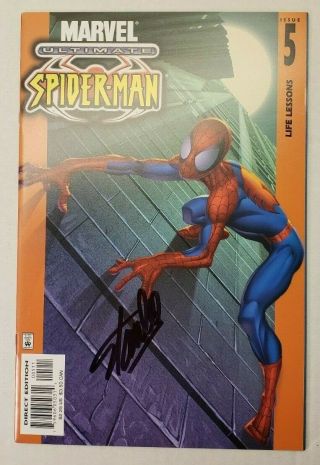 Signed Stan Lee Ultimate Spiderman 5 300 129 101 Spider - Man 361 Nm